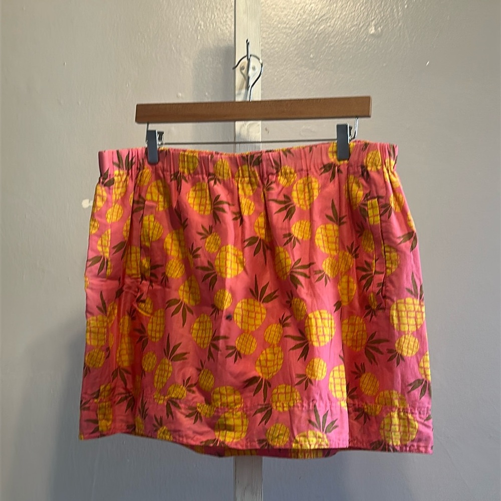 J.Crew Pink Pineapple Print Skirt